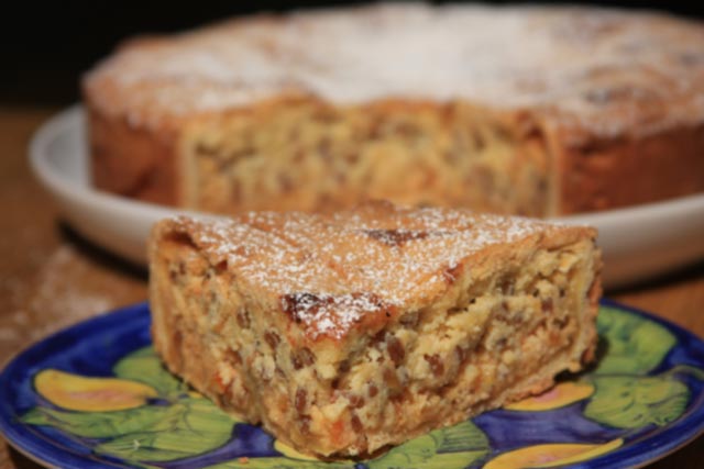 Slice of pastiera Napoletana cake