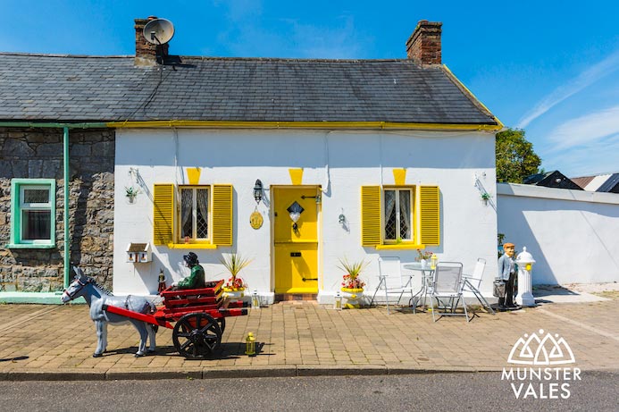 Munster Vales Ireland Travel Guide. Photograph of traditional Irish cottage. Kilmallock travel guide.