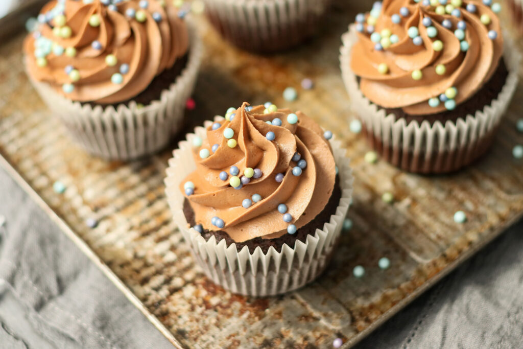 Chocolate cupcakes - food photography and styling by Melanie May