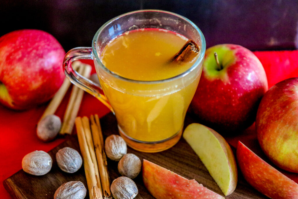 Food photography and styling Cup of apple cider