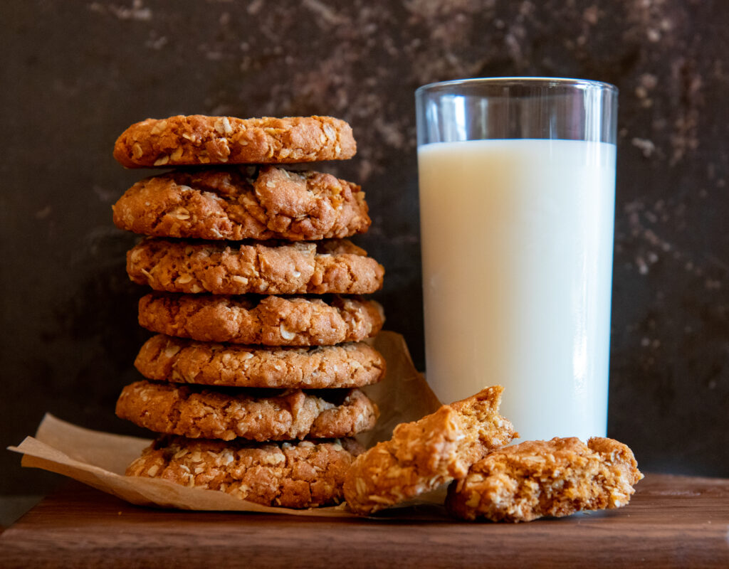 Food photography and styling Milk and Cookies