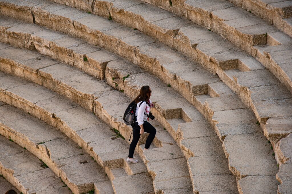 Melanie May on a press trip in the country of Jordan.